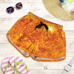 Flaming Sun Print Women's Shorts