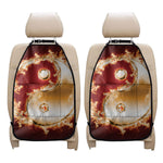 Flaming Yin Yang Print Car Seat Organizers