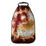 Flaming Yin Yang Print Car Seat Organizers
