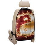 Flaming Yin Yang Print Car Seat Organizers