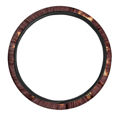 Flaming Yin Yang Print Car Steering Wheel Cover