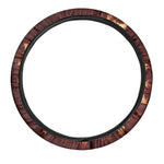 Flaming Yin Yang Print Car Steering Wheel Cover