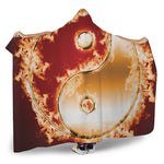 Flaming Yin Yang Print Hooded Blanket
