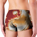 Flaming Yin Yang Print Men's Boxer Briefs