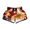 Flaming Yin Yang Print Muay Thai Boxing Shorts