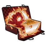 Flaming Yin Yang Print Pet Car Back Seat Cover