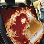 Flaming Yin Yang Print Pet Car Back Seat Cover