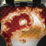 Flaming Yin Yang Print Pet Car Back Seat Cover