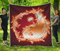 Flaming Yin Yang Print Quilt