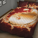 Flaming Yin Yang Print Quilt Bed Set