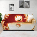 Flaming Yin Yang Print Sofa Cover