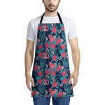 Flamingo And Hawaiian Floral Print Apron
