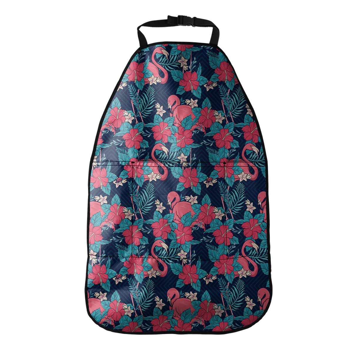 Flamingo And Hawaiian Floral Print Car Seat Organizers