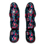 Flamingo And Hawaiian Floral Print Muay Thai Shin Guard