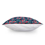 Flamingo And Hawaiian Floral Print Pillow Cover