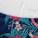 Flamingo And Hawaiian Floral Print Sofa Cover
