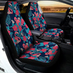 Flamingo And Hawaiian Floral Print Universal Fit Car Seat Covers