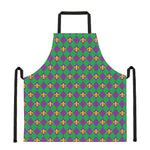 Fleur-De-Lis Mardi Gras Pattern Print Apron