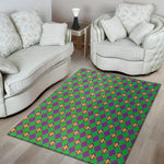 Fleur-De-Lis Mardi Gras Pattern Print Area Rug