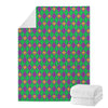 Fleur-De-Lis Mardi Gras Pattern Print Blanket