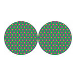 Fleur-De-Lis Mardi Gras Pattern Print Car Coasters