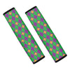 Fleur-De-Lis Mardi Gras Pattern Print Car Seat Belt Covers