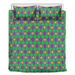 Fleur-De-Lis Mardi Gras Pattern Print Duvet Cover Bedding Set