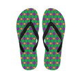 Fleur-De-Lis Mardi Gras Pattern Print Flip Flops