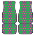 Fleur-De-Lis Mardi Gras Pattern Print Front and Back Car Floor Mats