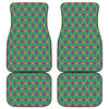 Fleur-De-Lis Mardi Gras Pattern Print Front and Back Car Floor Mats