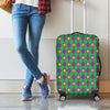 Fleur-De-Lis Mardi Gras Pattern Print Luggage Cover