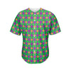 Fleur-De-Lis Mardi Gras Pattern Print Men's Baseball Jersey