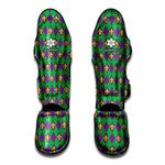 Fleur-De-Lis Mardi Gras Pattern Print Muay Thai Shin Guard