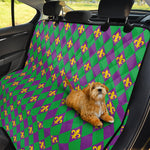 Fleur-De-Lis Mardi Gras Pattern Print Pet Car Back Seat Cover
