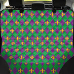 Fleur-De-Lis Mardi Gras Pattern Print Pet Car Back Seat Cover