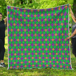 Fleur-De-Lis Mardi Gras Pattern Print Quilt