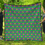 Fleur-De-Lis Mardi Gras Pattern Print Quilt
