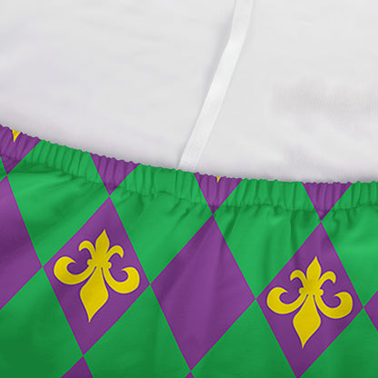 Fleur-De-Lis Mardi Gras Pattern Print Sofa Cover