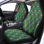 Fleur-De-Lis Mardi Gras Pattern Print Universal Fit Car Seat Covers