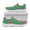 Fleur-De-Lis Mardi Gras Pattern Print White Sneakers