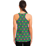 Fleur-De-Lis Mardi Gras Pattern Print Women's Racerback Tank Top