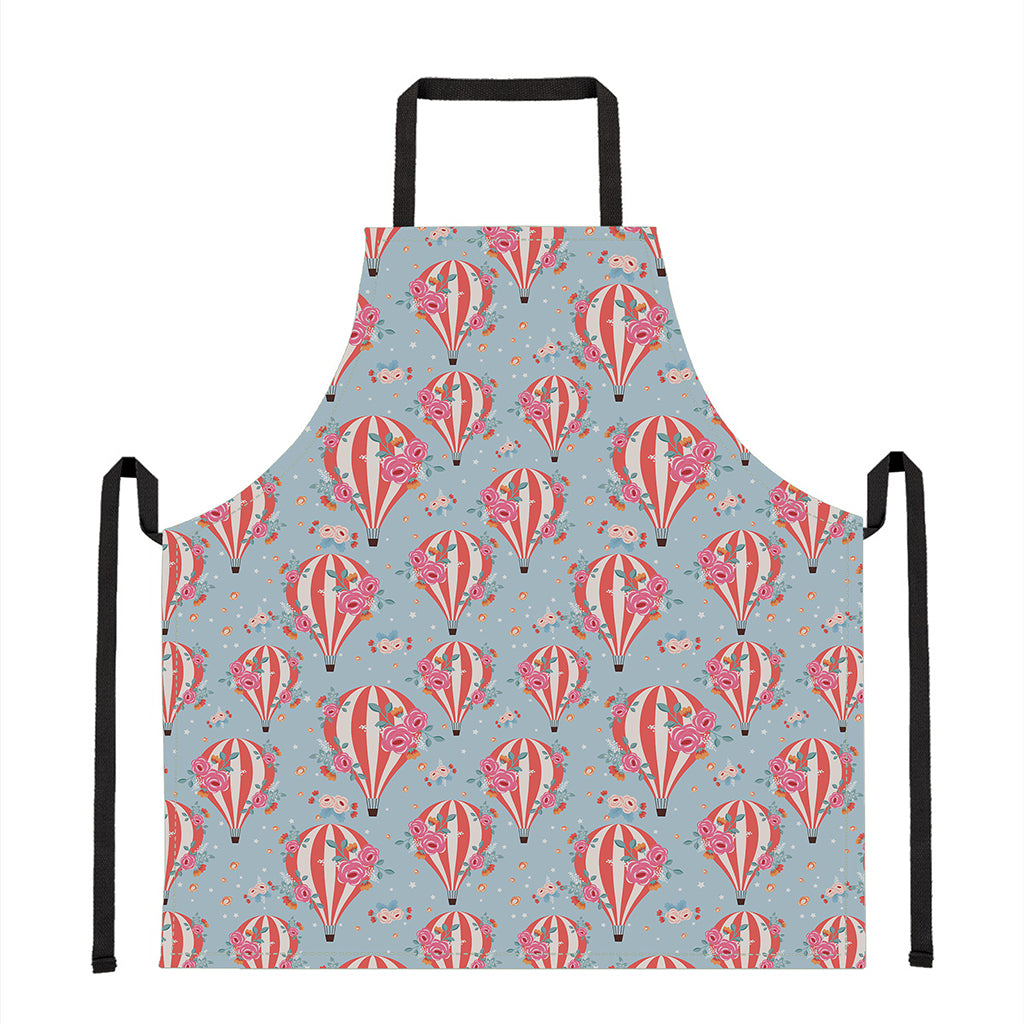 Floral Air Balloon Pattern Print Apron
