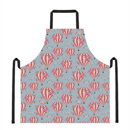 Floral Air Balloon Pattern Print Apron