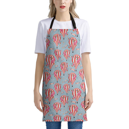 Floral Air Balloon Pattern Print Apron