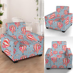 Floral Air Balloon Pattern Print Armchair Slipcover