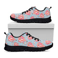 Floral Air Balloon Pattern Print Black Running Shoes