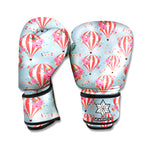 Floral Air Balloon Pattern Print Boxing Gloves