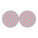 Floral Air Balloon Pattern Print Car Coasters
