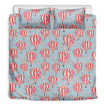 Floral Air Balloon Pattern Print Duvet Cover Bedding Set