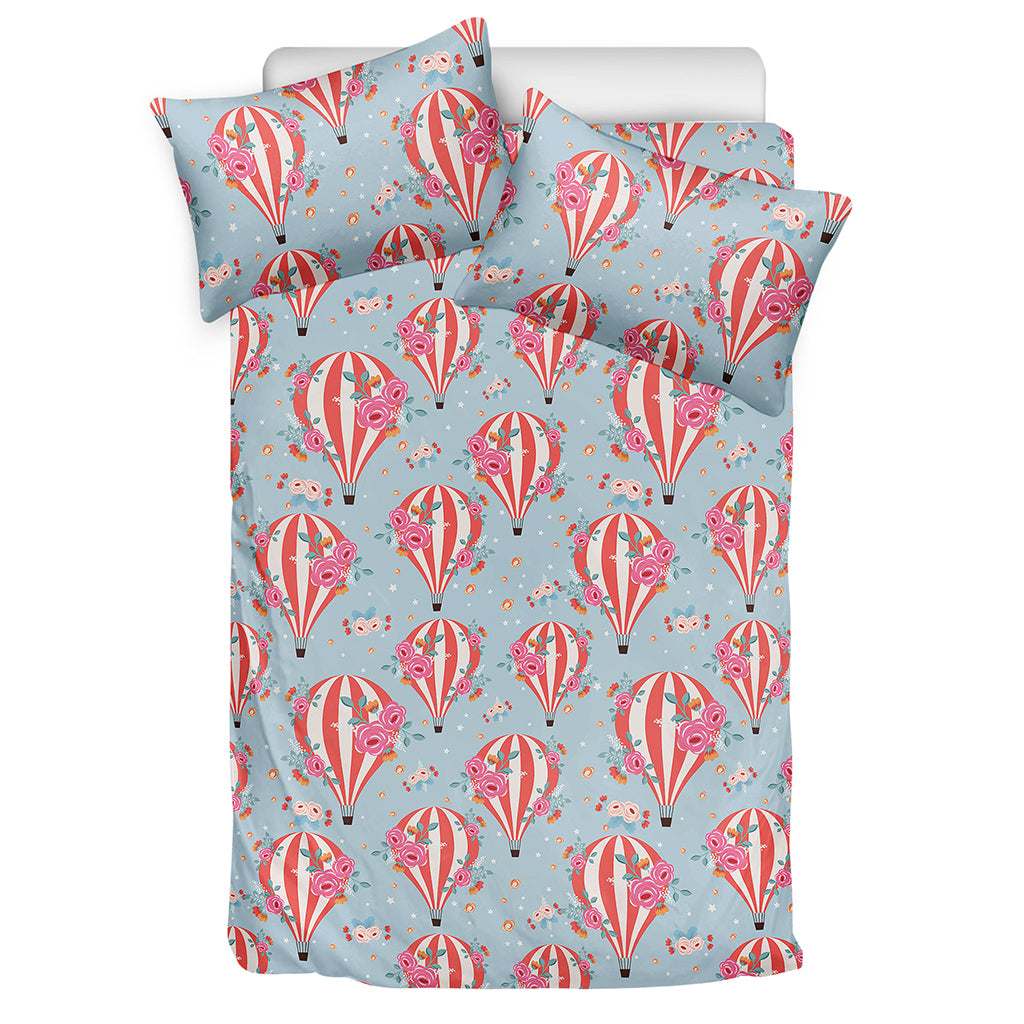 Floral Air Balloon Pattern Print Duvet Cover Bedding Set